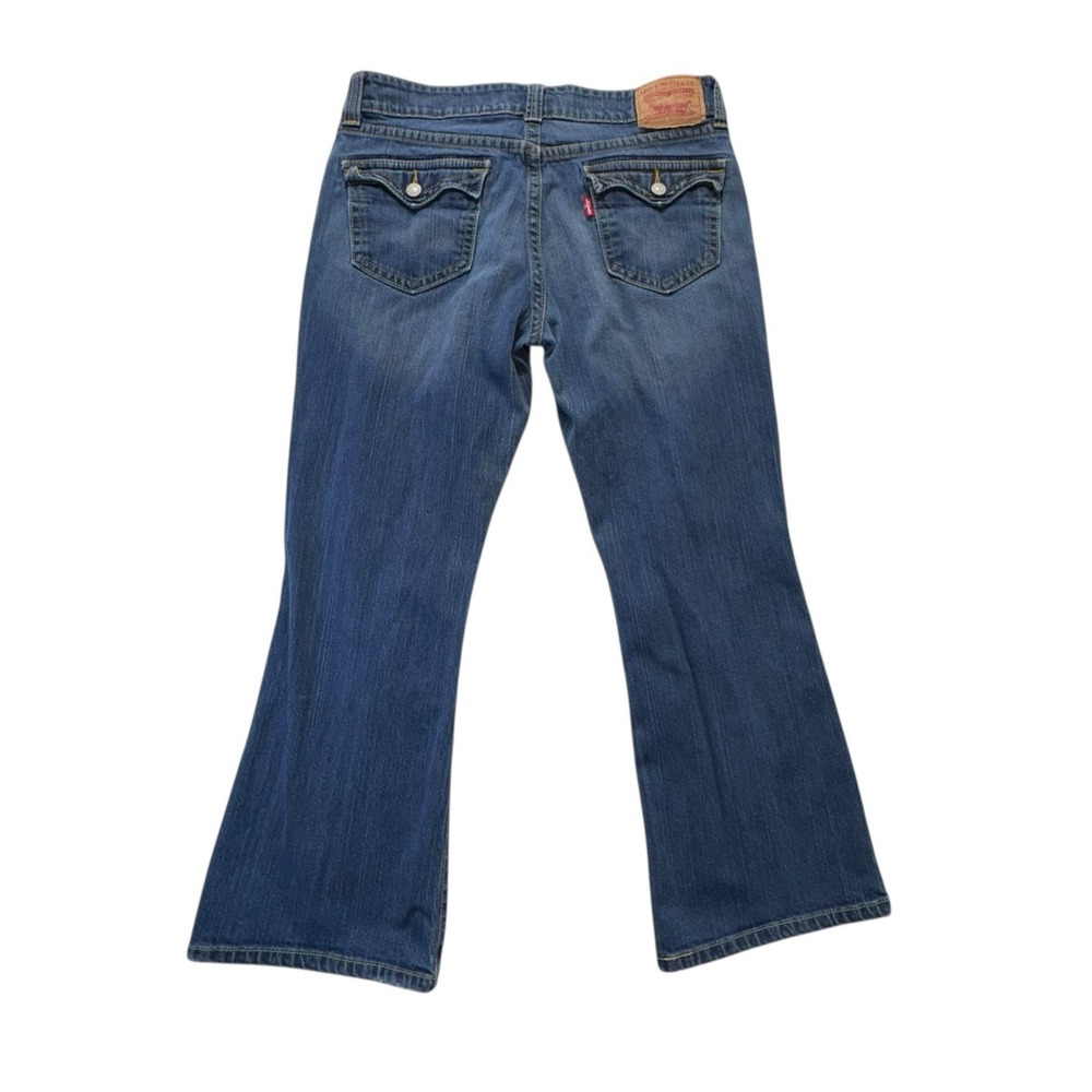Levis 542 Low Flare Denim Jeans Womens 16M - Picture 5 of 8